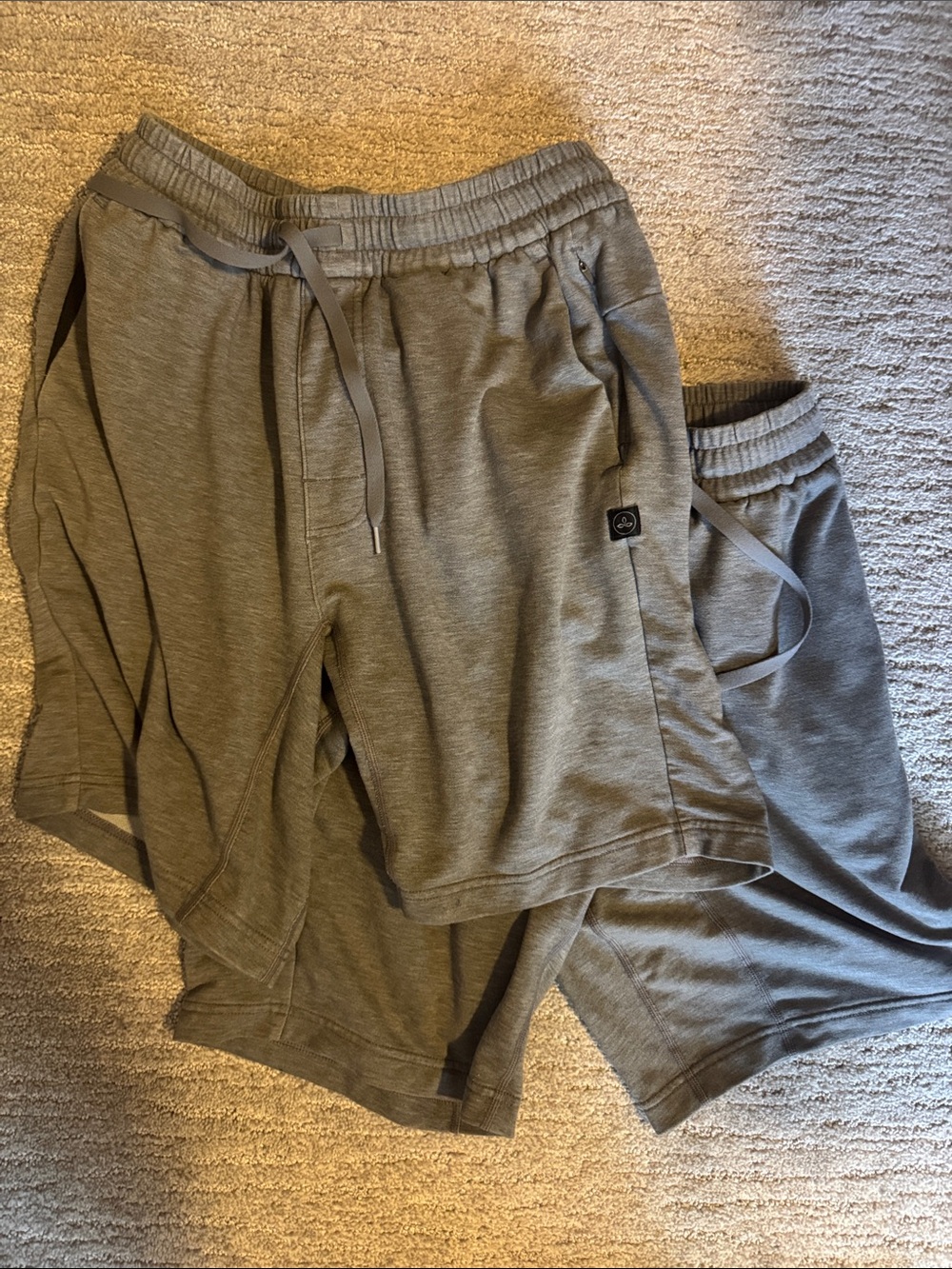 2 pack! Men's Athletic Gray Drawstring Shorts